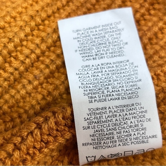 CAbi #3537 Women’s Size S Sweater Mustard Yellow StepUp Pullover Chunky Knit - Picture 6 of 9